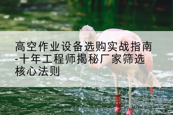 安达剪叉式升降机厂家-高空作业设备选购实战指南-十年工程师揭秘厂家筛选核心法则