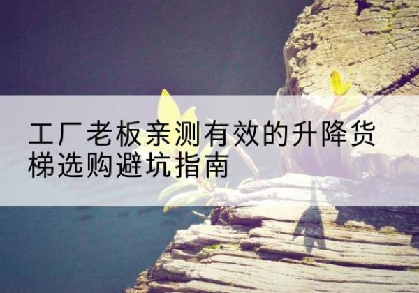 安达升降货梯怎么选-工厂老板亲测有效的升降货梯选购避坑指南